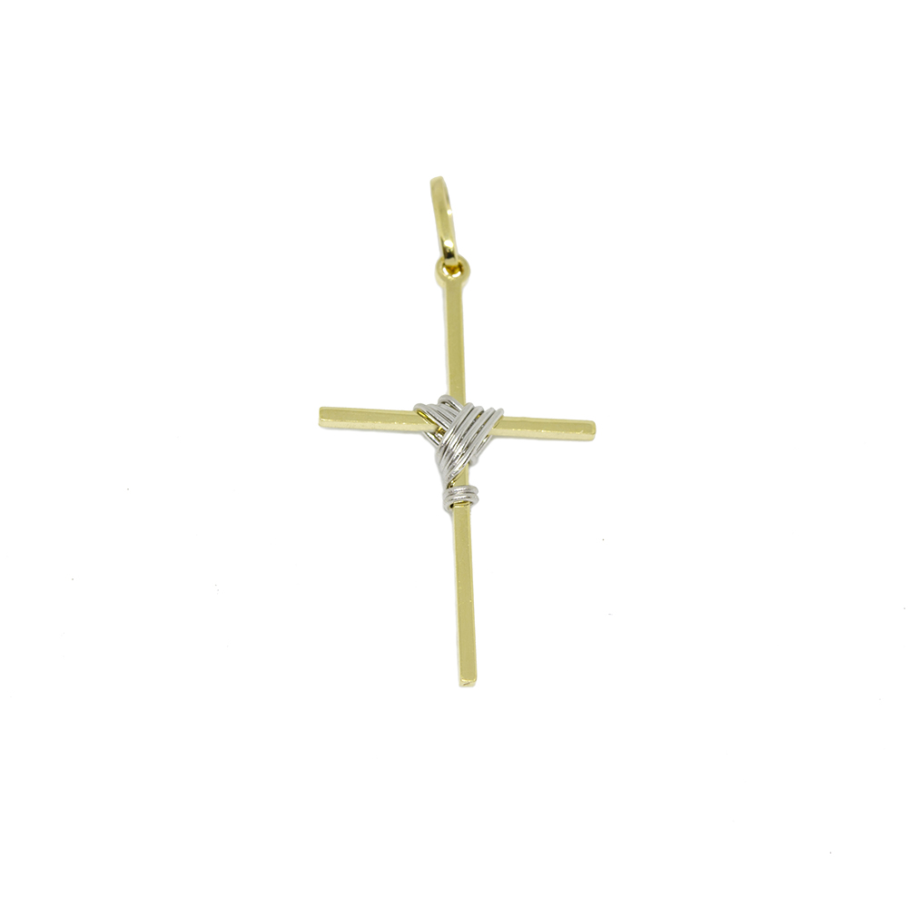 Pingente Cruz com N� em Ouro 18 Kilates � 25341
